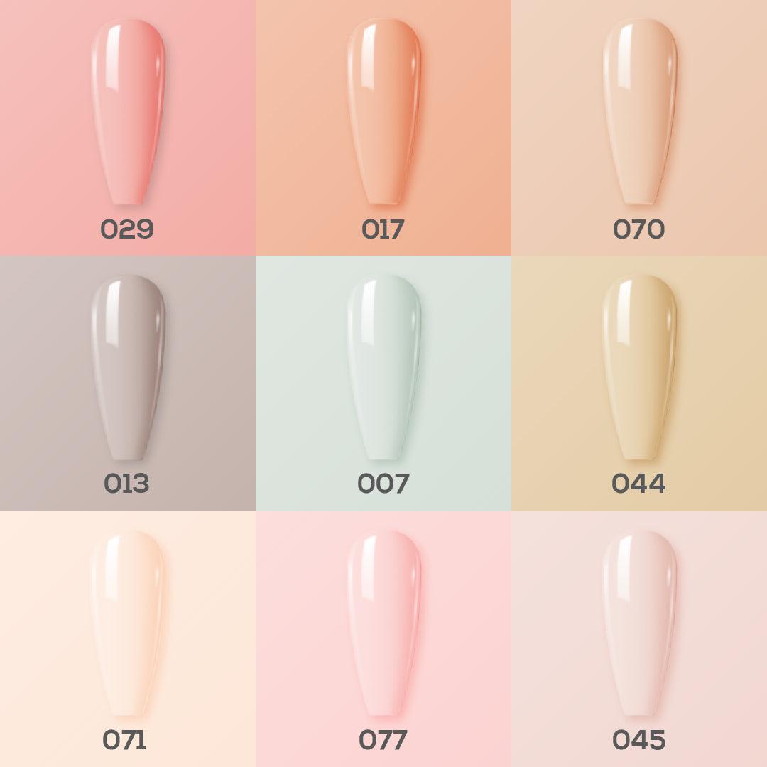 9 Lavis Holiday Gel Nail Polish Collection - THE IT NUDES - 007; 013; 017; 029; 044; 045; 070; 071; 077