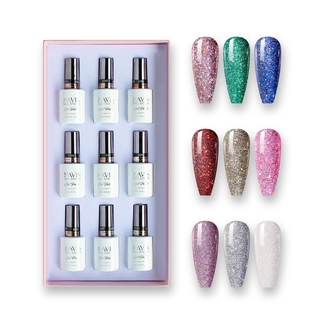 9 Lavis Holiday Gel Nail Polish Collection - SUNSET PARTY - 097; 098; 099; 101; 103; 104; 106; 107; 108