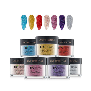 LDS Dipping Powder Sparkle Collection 1.5oz/ea (7 Colors) - 159, 160, 161, 162, 163, 164, 165