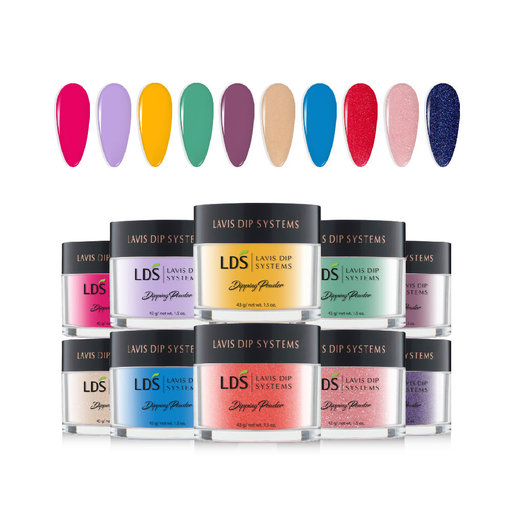 LDS Dipping Powder Summer Collection 1.5oz/ea (10 Colors) - 10, 11, 18, 19, 120, 143, 115, 131, 142, 134