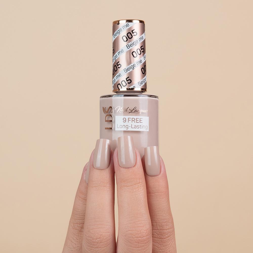 LDS 3 in 1 - 005 Beige Me Lilac Garden - Dip (1oz), Gel & Lacquer Matching