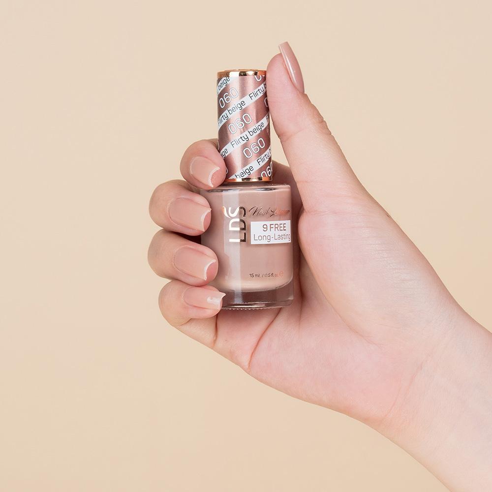LDS 3 in 1 - 060 Flirty Beige - Dip (1oz), Gel & Lacquer Matching