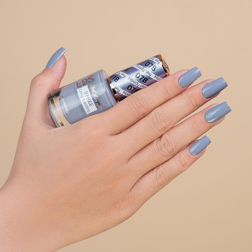 LDS 3 in 1 - 078 Moody Sky - Dip (1.5oz), Gel & Lacquer Matching