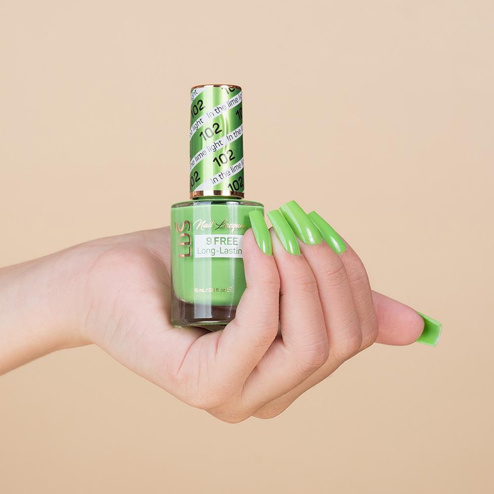 LDS 3 in 1 - 102 In The Lime Light - Dip (1.5oz), Gel & Lacquer Matching