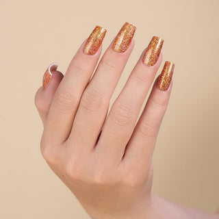  LDS Glitter Gold Dipping Powder Nail Colors - 176 Autumn Russet by LDS sold by Lavis Dip Systems Inc