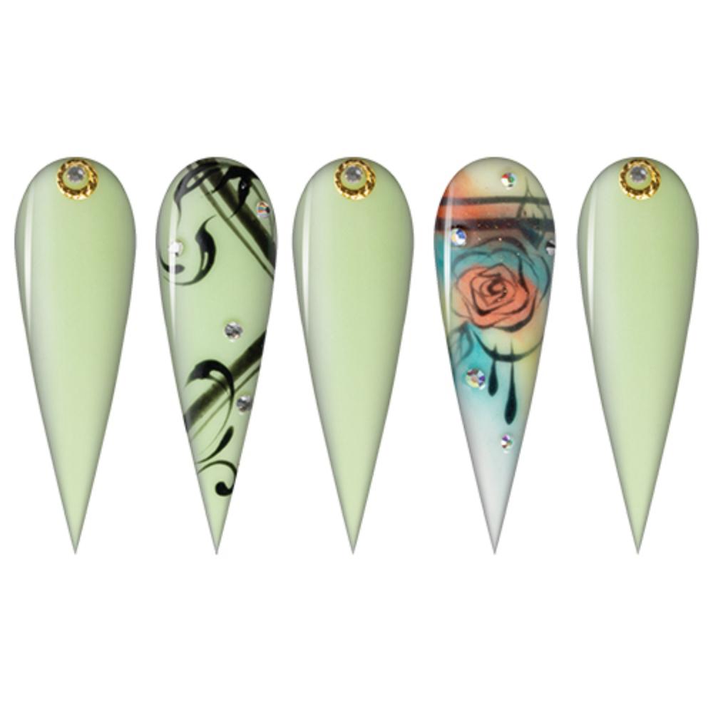 LDS Green Dipping Powder Nail Colors - 008 Green Chantilly