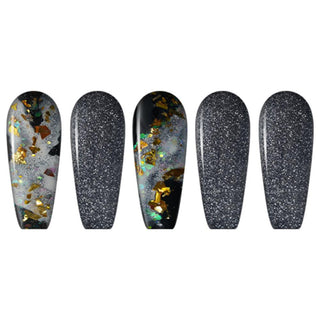  LDS Black Glitter Dipping Powder Nail Colors - 158 Starry, Starry Night by LDS sold by Lavis Dip Systems Inc