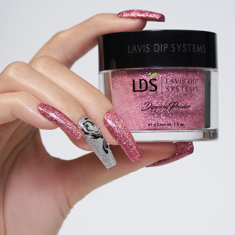  LDS Glitter Pink Dipping Powder Nail Colors - 167 Close To You by LDS sold by Lavis Dip Systems Inc