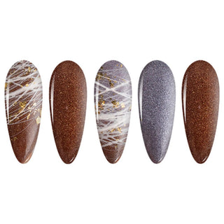  LDS Brown Glitter Dipping Powder Nail Colors - 044 Sun Dried Tomato by LDS sold by Lavis Dip Systems Inc