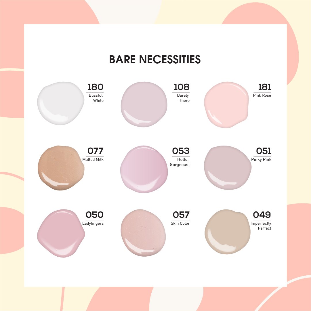 BARE NECESSITIES - LDS Holiday Gel Nail Polish Collection: 057, 050, 051, 053, 180, 181, 049, 108, 077