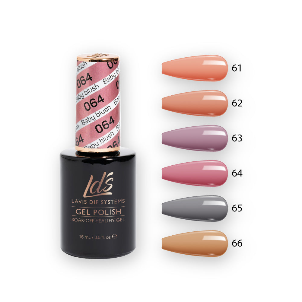 LDS Healthy Gel Color Set (6 colors): 61 to 66