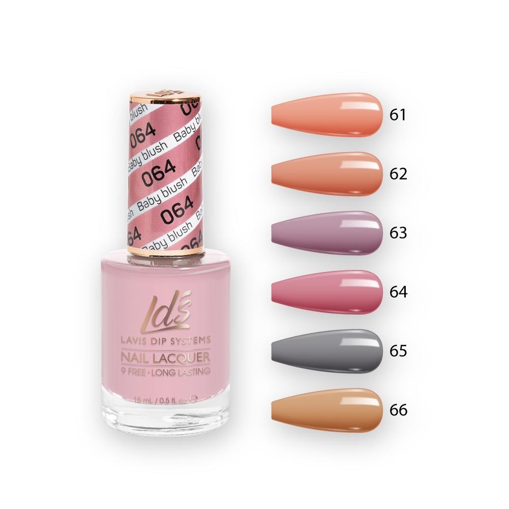 LDS Nail Lacquer Set (6 colors): 061 to 066
