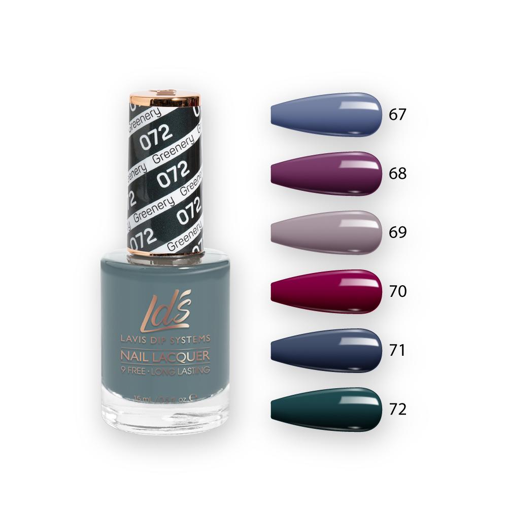 LDS Nail Lacquer Set (6 colors): 067 to 072