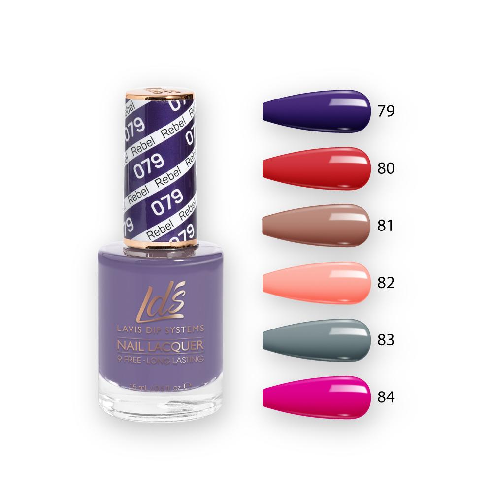 LDS Nail Lacquer Set (6 colors): 079 to 084