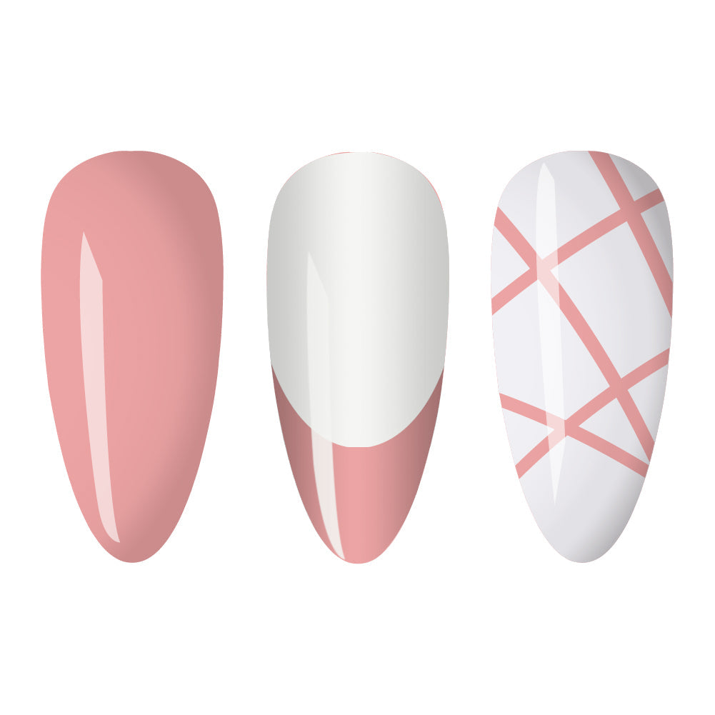 LDS - 20 (ver 2) Pastel Pink - Line Art Gel Nails Polish Nail Art