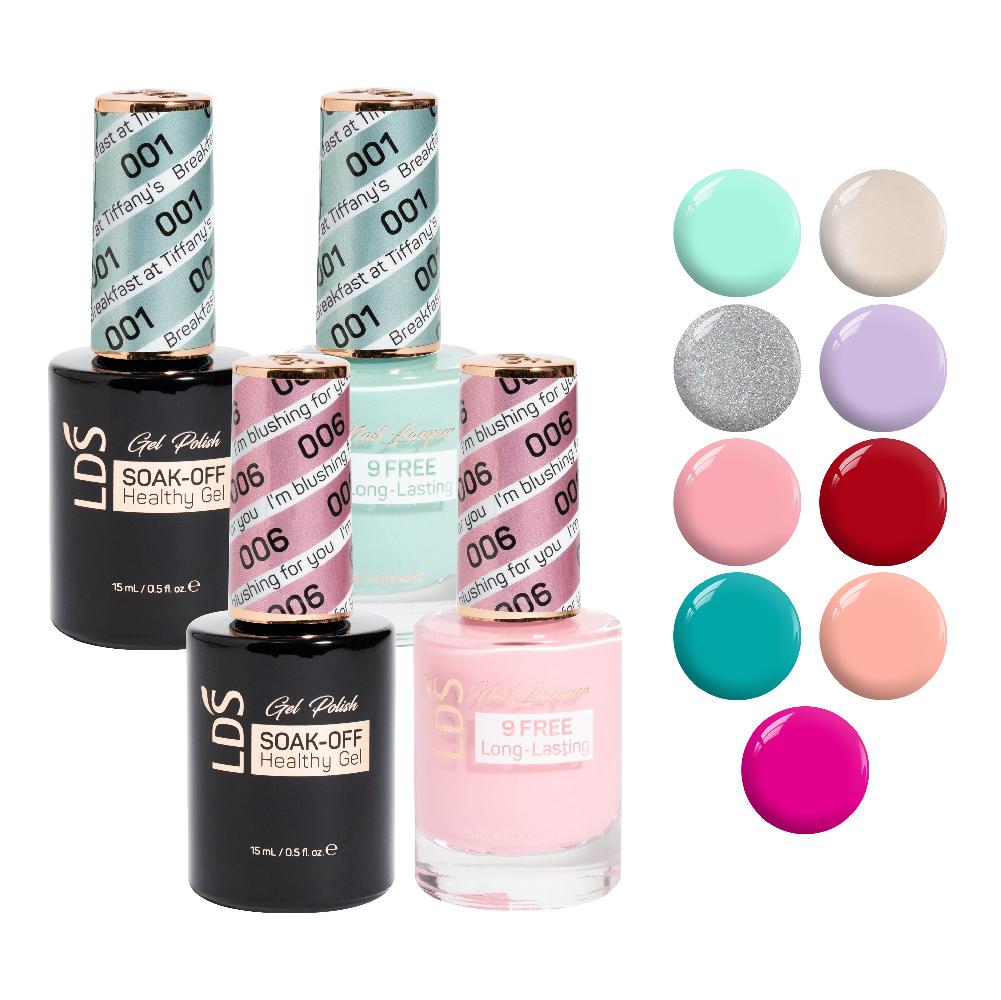 LDS Gel & Lacquer Spring Collection: 001, 002, 003, 004, 006, 023, 027, 082, 087