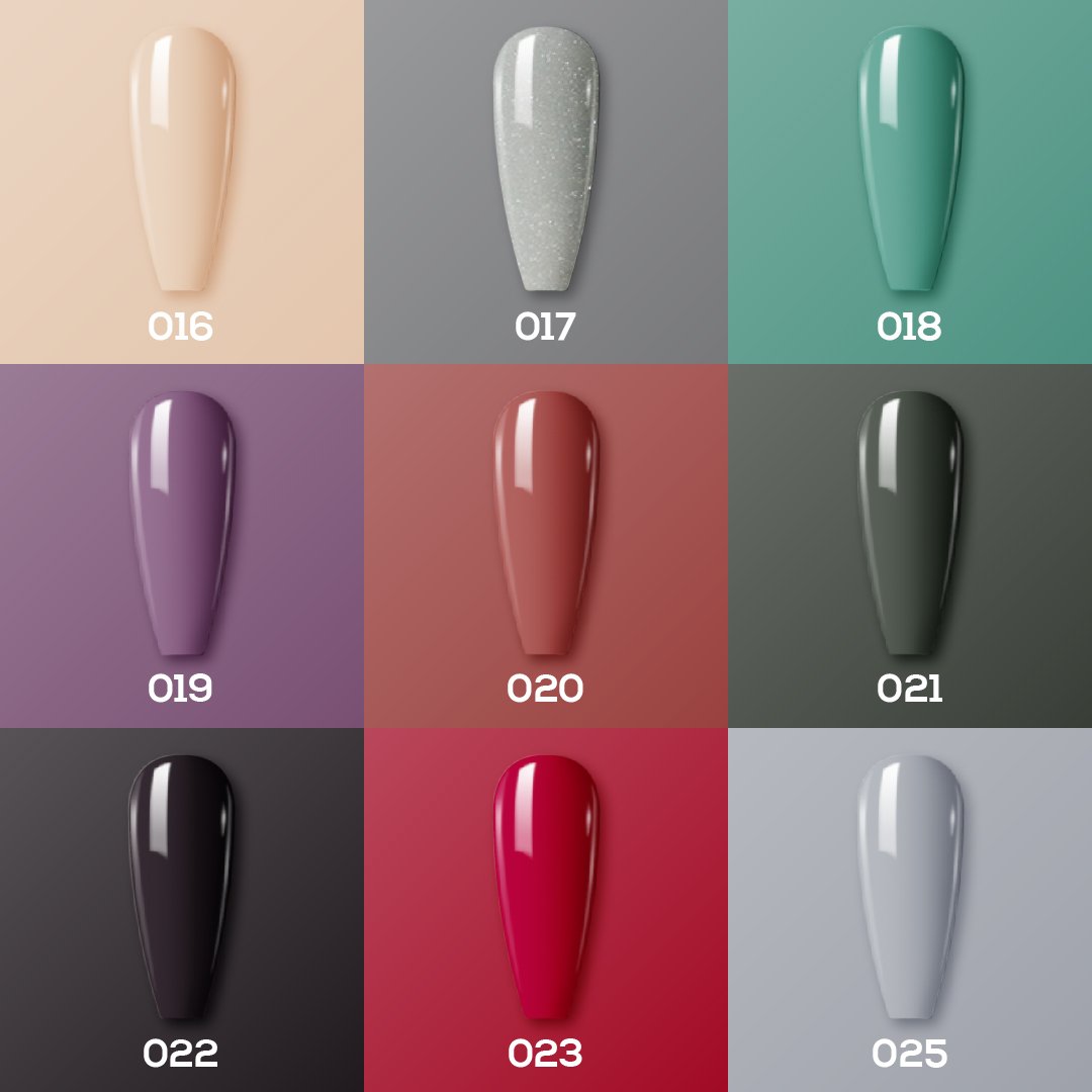 COOL VIBES - LDS Holiday Gel Nail Polish Collection: 016, 017, 018, 019, 020, 021, 022, 023, 025