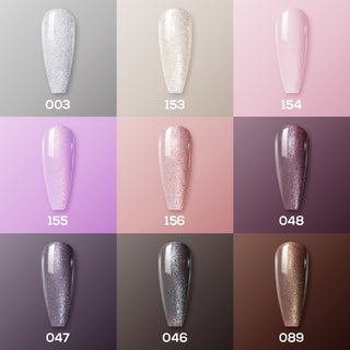 SOFT GLAM - LDS Holiday Gel Nail Polish Collection: 003, 046, 047, 048, 089, 153, 154, 155, 156