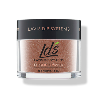  LDS Brown Glitter Dipping Powder Nail Colors - 044 Sun Dried Tomato by LDS sold by Lavis Dip Systems Inc