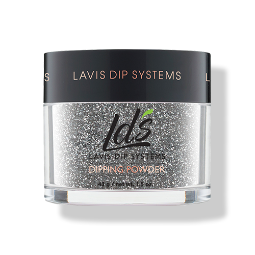  LDS Black Glitter Dipping Powder Nail Colors - 046 Smoke And Ashes by LDS sold by Lavis Dip Systems Inc