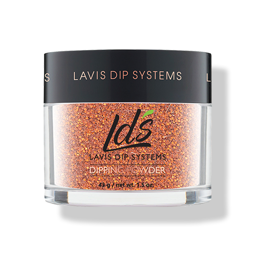  LDS Glitter Orange Dipping Powder Nail Colors - 174 Sunset Soirée by LDS sold by Lavis Dip Systems Inc