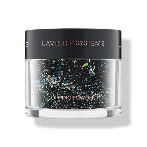  LDS Black Glitter Dipping Powder Nail Colors - 179 Galaxy by LDS sold by Lavis Dip Systems Inc