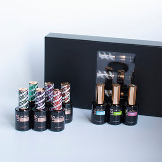 LDS Holiday Collection: 6 Healthy Gel Polishes, 1 Base Gel, 1 Top Gel, 1 Strengthener - COOL VIBES - 018; 019; 020; 021; 022; 023