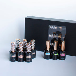LDS Holiday Collection: 6 Healthy Gel Polishes, 1 Base Gel, 1 Top Gel, 1 Strengthener - MUSEUM MUSE - 002; 058; 059; 060; 062; 081
