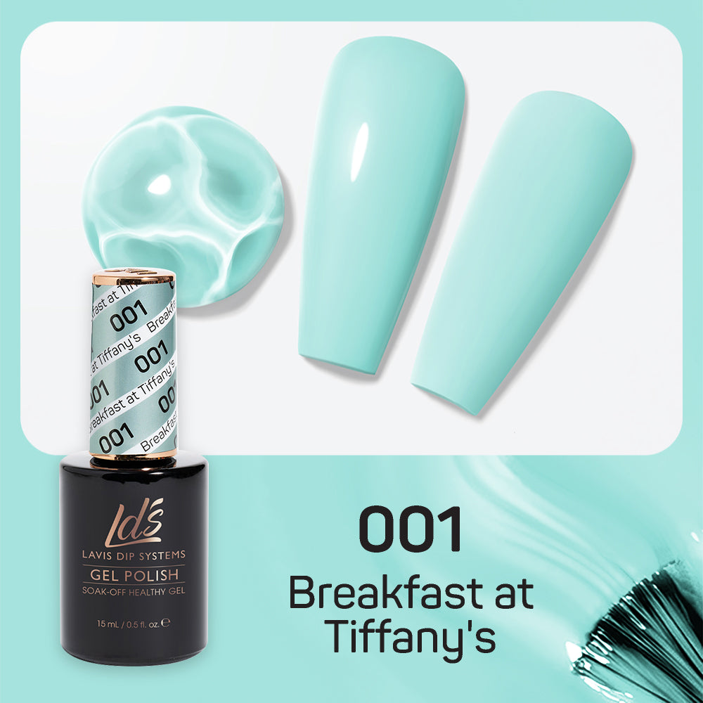 LDS 001 Breakfast at Tiffany's - LDS Gel Polish & Matching Nail Lacquer Duo Set - 0.5oz