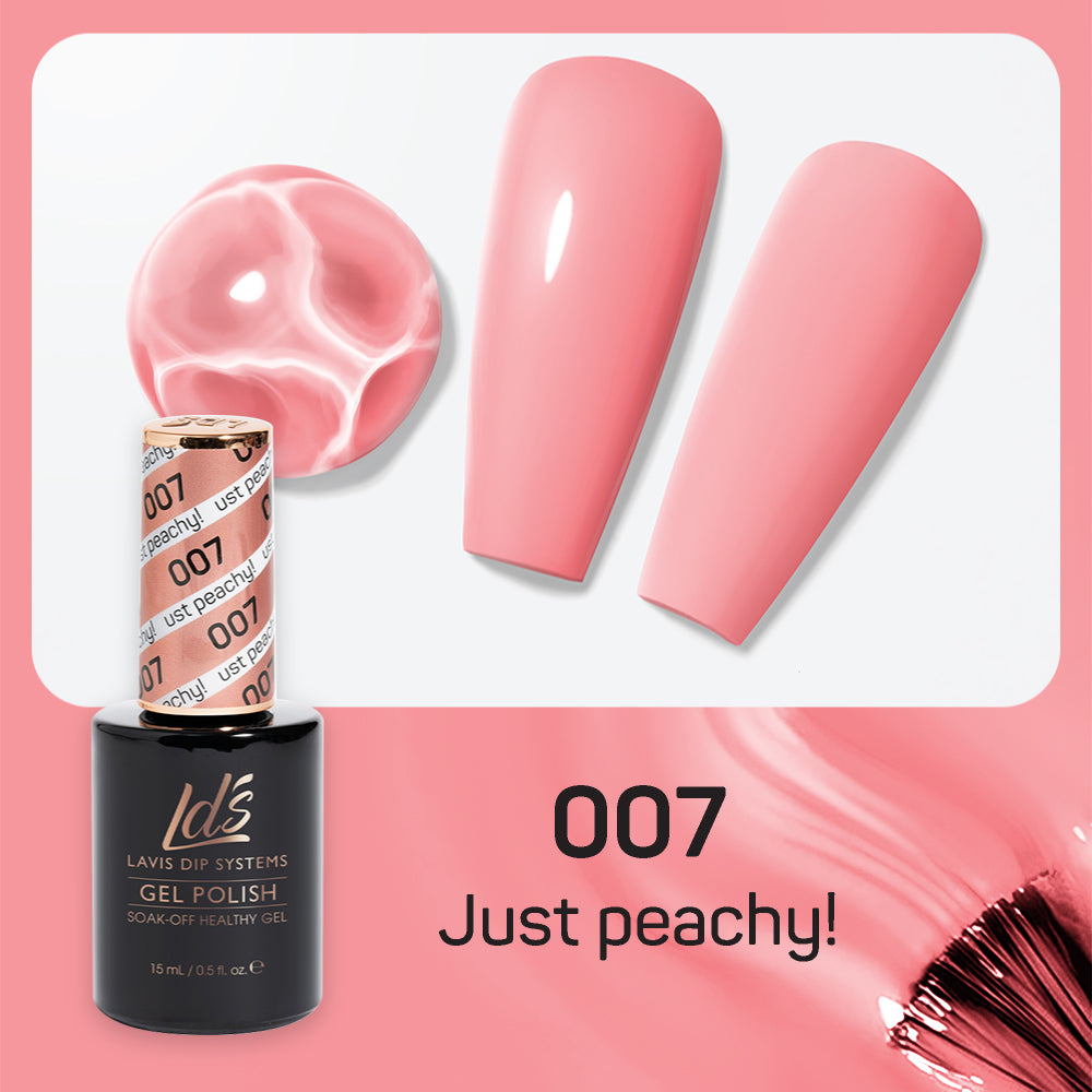 LDS 007 Just Peachy - LDS Gel Polish & Matching Nail Lacquer Duo Set - 0.5oz