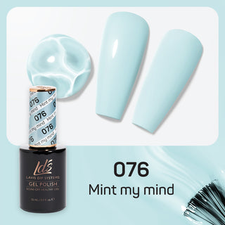 LDS 076 Mint My Mind - LDS Gel Polish & Matching Nail Lacquer Duo Set - 0.5oz