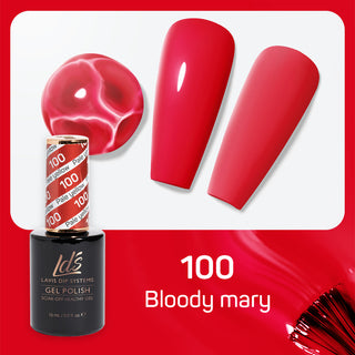 LDS 100 Bloody Mary - LDS Gel Polish & Matching Nail Lacquer Duo Set - 0.5oz