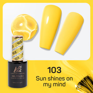 LDS 103 Sun Shines On My Mind - LDS Gel Polish & Matching Nail Lacquer Duo Set - 0.5oz
