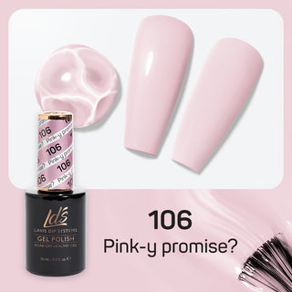 LDS 106 Pink-Y Promise? - LDS Gel Polish & Matching Nail Lacquer Duo Set - 0.5oz