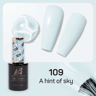 LDS 109 A Hint Of Sky - LDS Gel Polish & Matching Nail Lacquer Duo Set - 0.5oz