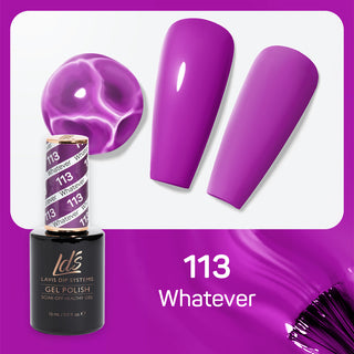LDS 113 Whatever - LDS Gel Polish & Matching Nail Lacquer Duo Set - 0.5oz
