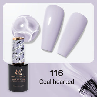 LDS 116 Coal Hearted - LDS Gel Polish & Matching Nail Lacquer Duo Set - 0.5oz