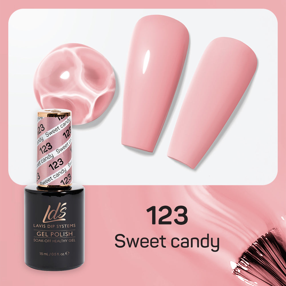 LDS 123 Sweet Candy - LDS Gel Polish & Matching Nail Lacquer Duo Set - 0.5oz