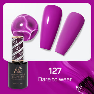 LDS 127 Dare To Wear - LDS Gel Polish & Matching Nail Lacquer Duo Set - 0.5oz
