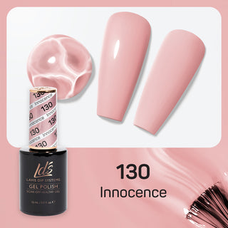 LDS 130 Innocence - LDS Gel Polish & Matching Nail Lacquer Duo Set - 0.5oz