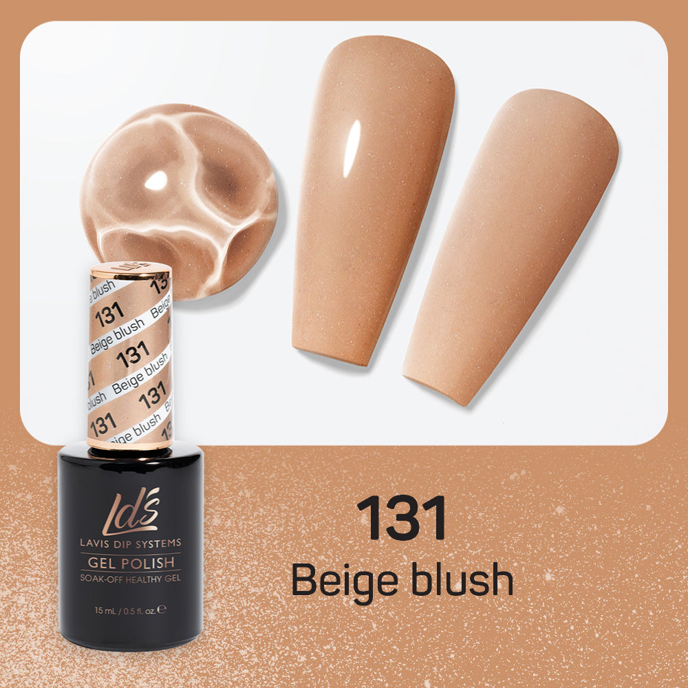 LDS 131 Beige Blush - LDS Gel Polish & Matching Nail Lacquer Duo Set - 0.5oz