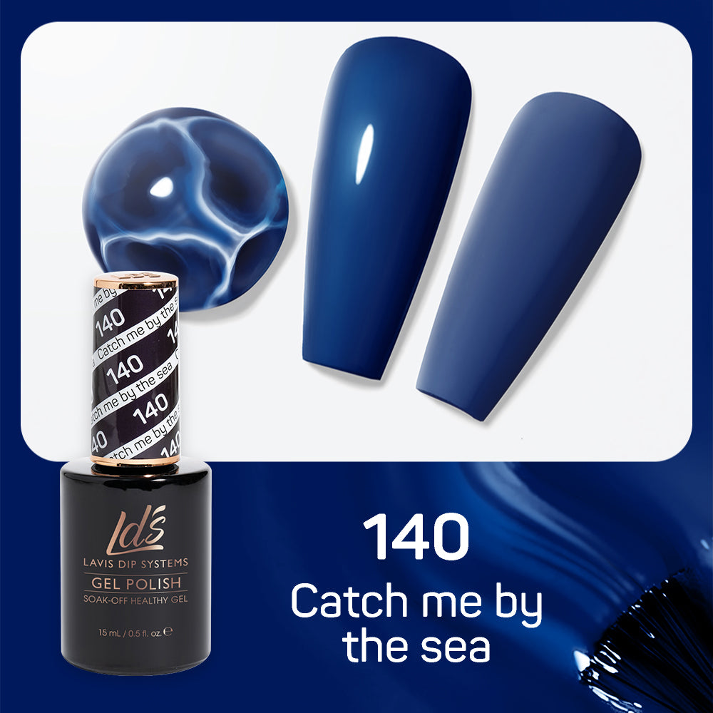 LDS 140 Catch Me By The Sea - LDS Gel Polish & Matching Nail Lacquer Duo Set - 0.5oz