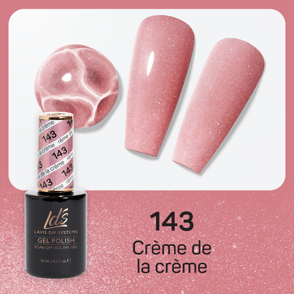 LDS 143 Crème De La Crème - LDS Gel Polish & Matching Nail Lacquer Duo Set - 0.5oz