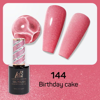 LDS 144 Birthday Cake - LDS Gel Polish & Matching Nail Lacquer Duo Set - 0.5oz