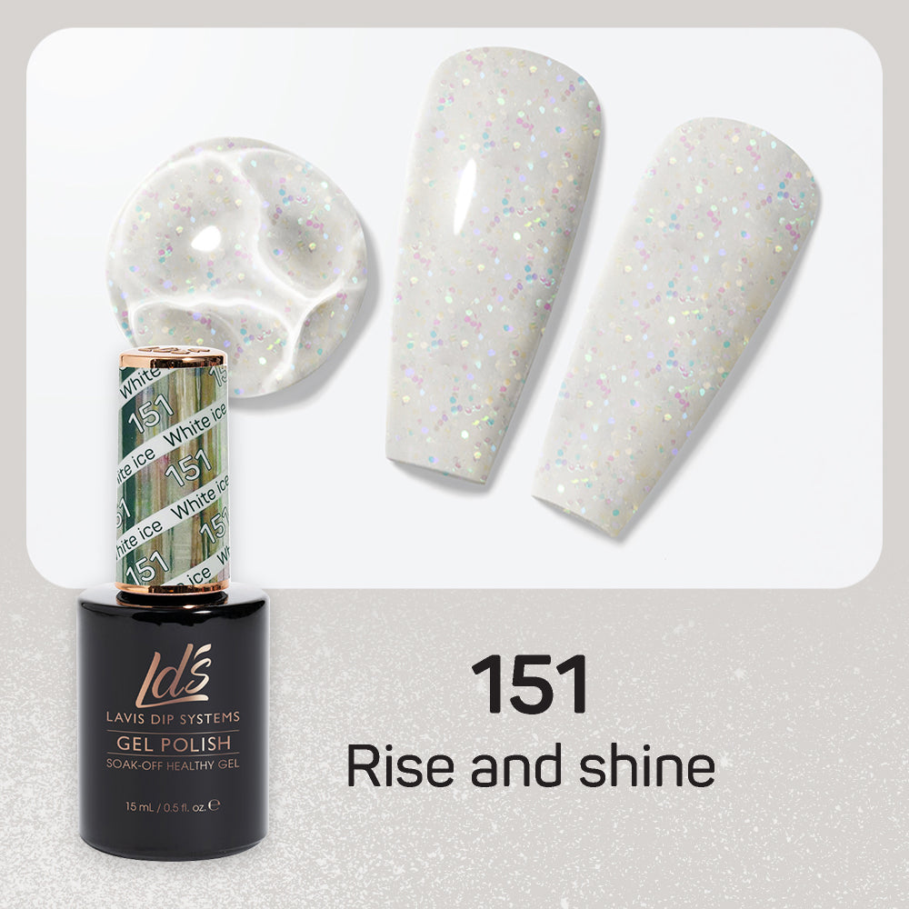 LDS 151 White ice - LDS Gel Polish & Matching Nail Lacquer Duo Set - 0.5oz