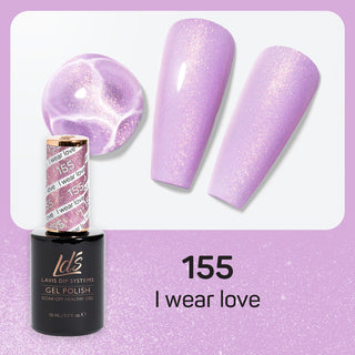 LDS 155 I Wear Love - LDS Gel Polish & Matching Nail Lacquer Duo Set - 0.5oz