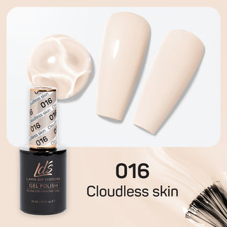 LDS 016 Cloudless Skin - LDS Gel Polish & Matching Nail Lacquer Duo Set - 0.5oz