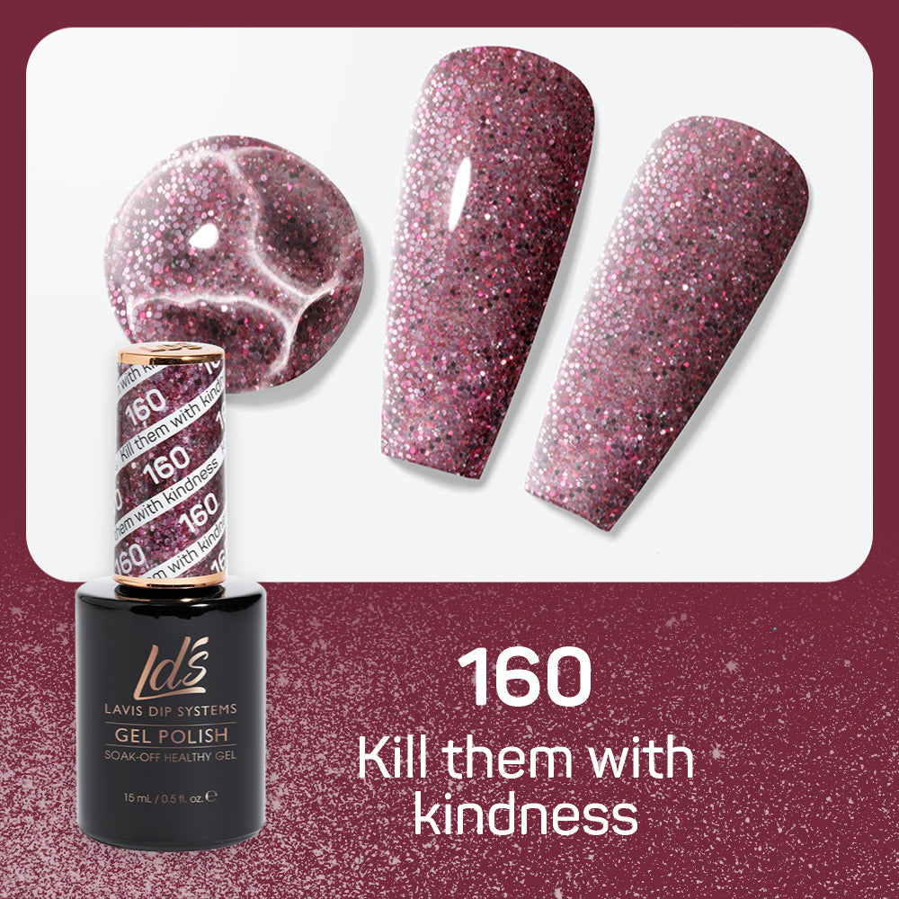 LDS 160 Kill Them With Kindness - LDS Gel Polish & Matching Nail Lacquer Duo Set - 0.5oz