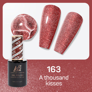 LDS 163 A Thousand Kisses - LDS Gel Polish & Matching Nail Lacquer Duo Set - 0.5oz
