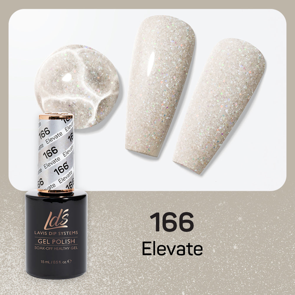 LDS 166 Elevate - LDS Gel Polish & Matching Nail Lacquer Duo Set - 0.5oz